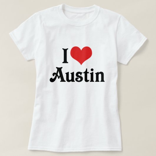 I Love Austin T-shirt (Design voorkant)