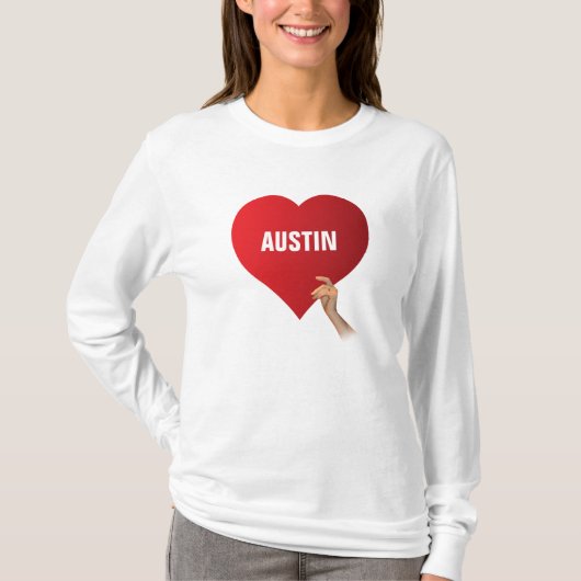 I Love Austin T-shirt (Voorkant)