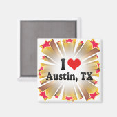 I Love Austin, TX Magneet (Voorkant / Achterkant)