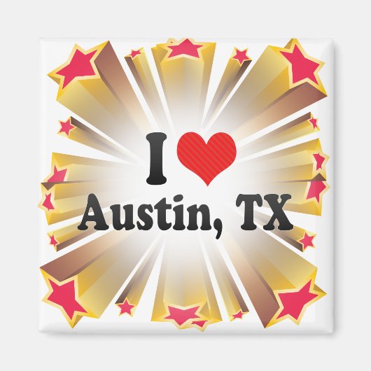 I Love Austin, TX Magneet (Voorkant)