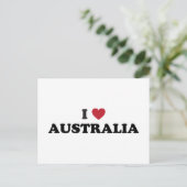 I Love Australia Briefkaart (Staand voorkant)