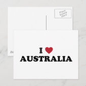 I Love Australia Briefkaart (Voorkant / Achterkant)