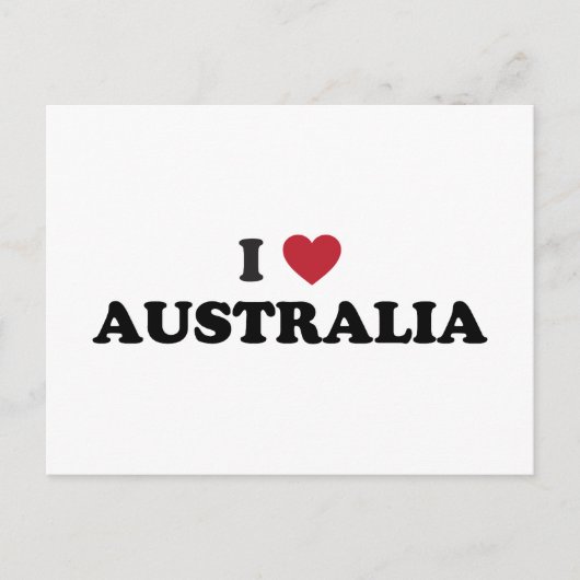 I Love Australia Briefkaart (Voorkant)