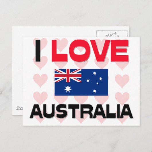 I Love Australia Briefkaart (Voorkant / Achterkant)