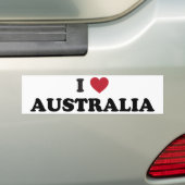 I Love Australia Bumpersticker (Op auto)