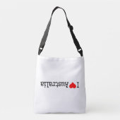 I Love Australia Crossbody Tas (Achterkant)