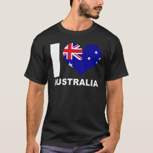 I Love Australia Heart Flag Australia 1 T-shirt