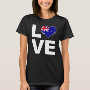 I Love Australia Heart Flag Australia T-shirt