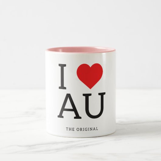 I Love Australia | I Hart AU-Mokken Tweekleurige Koffiemok (Center)