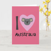 I Love Australia Kaart (Gele Bloem)