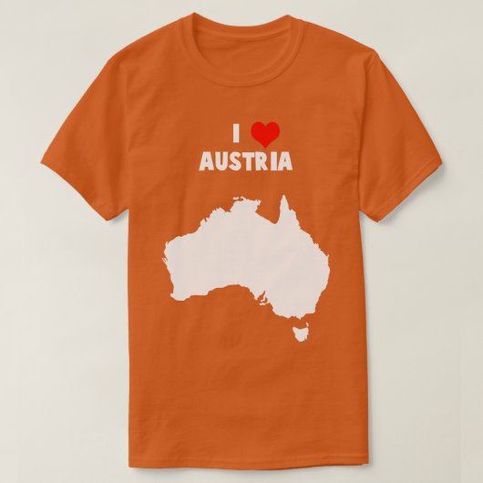 I Love Australia Mixed Up Map T-shirt (Design voorkant)