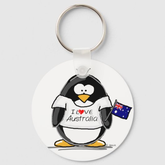 I Love Australia Penguin Sleutelhanger (Voorkant)