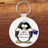 I Love Australia Penguin Sleutelhanger (Voorkant)