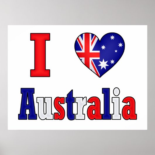 I Love Australia Poster (Voorkant)