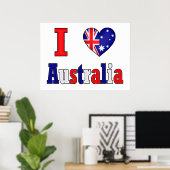 I Love Australia Poster (Thuiskantoor)