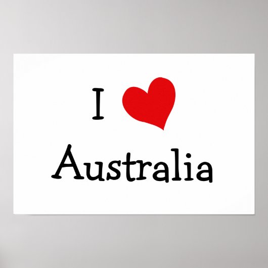 I Love Australia Poster (Voorkant)