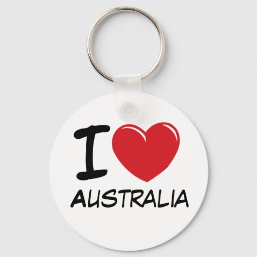 I Love Australia Sleutelhanger (Voorkant)