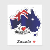I Love Australia Sticker (Vel)