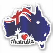 I Love Australia Sticker (Voorkant)