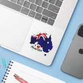 I Love Australia Sticker (Laptop met iPhone)