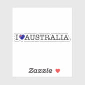 I Love Australia Sticker (Vel)
