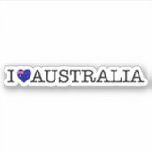 I Love Australia Sticker (Voorkant)