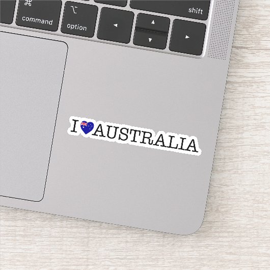 I Love Australia Sticker (Detail)