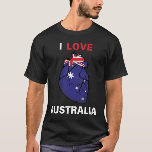 I Love Australia T-shirt (Voorkant)