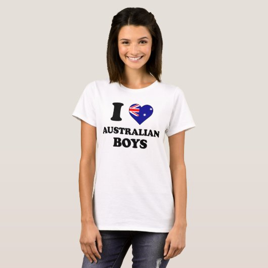 I love Australian Boys T-shirt (Voorkant volledig)