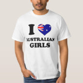 I love Australian Girls T-shirt (Voorkant)