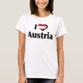 I Love Austria Flag T-shirt (Voorkant)