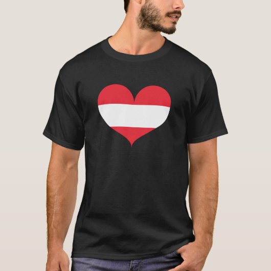 I Love Austria Flag T-shirt (Voorkant)