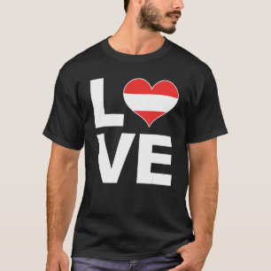 I Love Austria Heart Flag Austria T-shirt