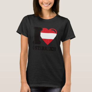 I Love Austria Homeland Austria Flag 4 T-shirt