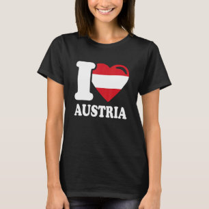 I Love Austria Homeland Austrian Flag 7 T-shirt