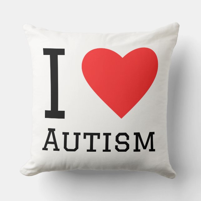 I love autism kussen (Voorkant)
