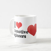 I Love Automotive Engineers Koffiemok (Voorkant links)