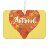 I Love Autumn, Bold—Red Aspen Leaf Heart 1 Luchtverfrisser (Achterkant)