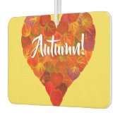 I Love Autumn, Bold—Red Aspen Leaf Heart 1 Luchtverfrisser (Links)