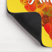 I Love Autumn, Bold—Red Aspen Leaf Heart 1 Muismat (Hoek)