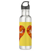 I Love Autumn, Bold—Red Aspen Leaf Heart 1 Waterfles (Voorkant)