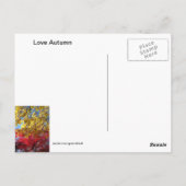 I Love Autumn Briefkaart (Achterkant)