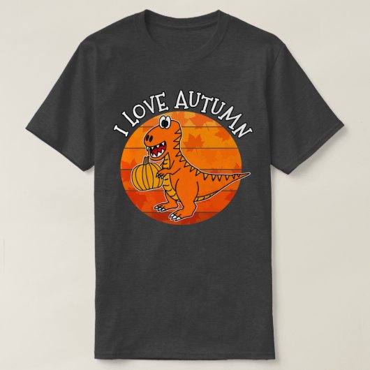I Love Autumn Dinosaur, Herfst T-Rex, herfst 2022 T-shirt (Design voorkant)