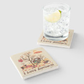 I Love Autumn - Herfst Elements and Scenery Stenen Onderzetter (Zijkant)