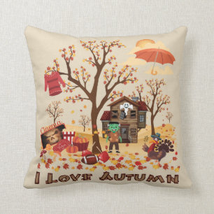 I Love Autumn - Herfst Scenery Kussen