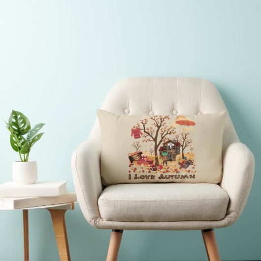 I Love Autumn - Herfst Scenery Kussen (Stoel)