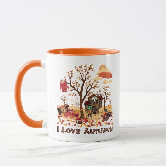 I Love Autumn - Herfst Scenery Mok (Links)