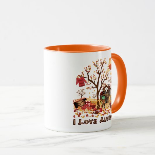 I Love Autumn - Herfst Scenery Mok (Voorkant rechts)