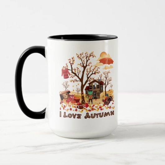 I Love Autumn - Herfst Scenery Mok (Links)