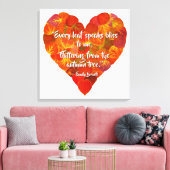I Love Autumn-Red Aspen Leaf Heart 1, Brontë Quote Canvas Afdruk (Insitu (Woonkamer))